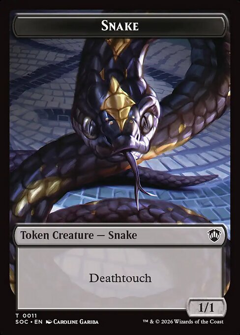 Snake - Secrets of Strixhaven Commander Tokens