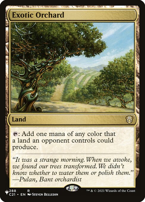 Exotic Orchard - The List