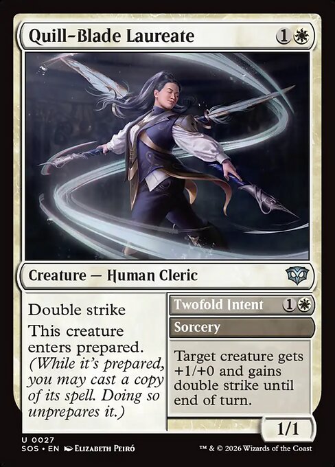 Quill-Blade Laureate // Twofold Intent - Secrets of Strixhaven
