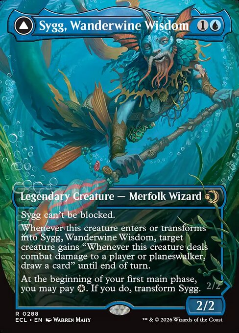 Sygg, Wanderwine Wisdom // Sygg, Wanderbrine Shield - Lorwyn Eclipsed - Borderless