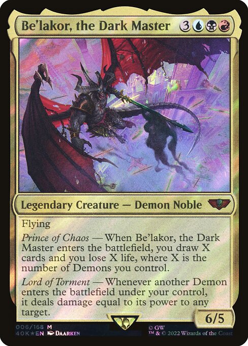 Be'lakor, the Dark Master - Warhammer 40,000 Commander - Surge Foil