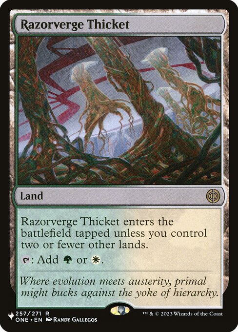 Razorverge Thicket - The List