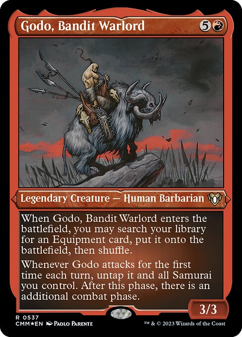 Godo, Bandit Warlord - Commander Masters - Etched Foil