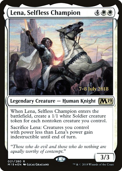 Lena, Selfless Champion - Core Set 2019 Promos - Promo Foil