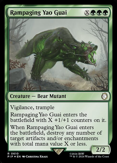 Rampaging Yao Guai - Fallout - Surge Foil