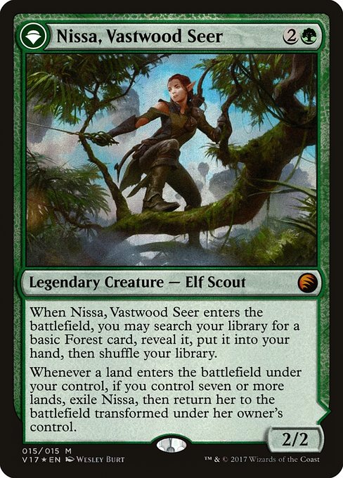 Nissa, Vastwood Seer // Nissa, Sage Animist - From the Vault: Transform - Promo Foil