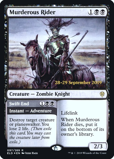 Murderous Rider // Swift End - Throne of Eldraine Promos - Promo Foil