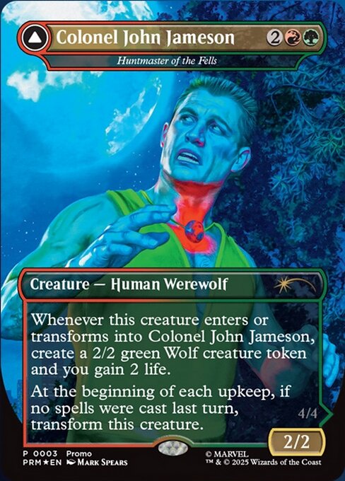 Colonel John Jameson // Man-Wolf (Huntmaster of the Fells // Ravager of the Fells) - Marvel Legends Series Inserts - Borderless