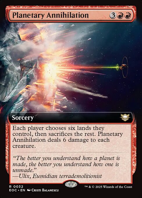 Planetary Annihilation - Edge of Eternities Commander - Extended Art