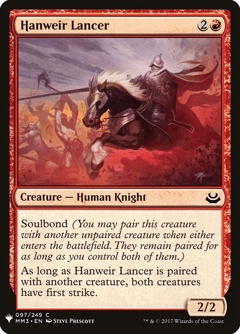 Hanweir Lancer - The List
