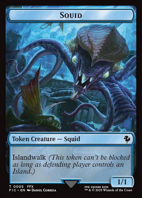 Squid - Final Fantasy Commander Tokens - Surge Foil