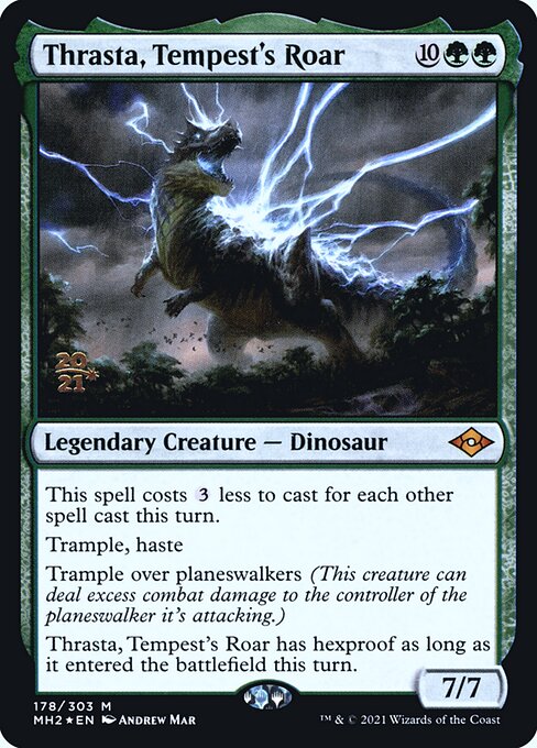 Thrasta, Tempest's Roar - Modern Horizons 2 Promos