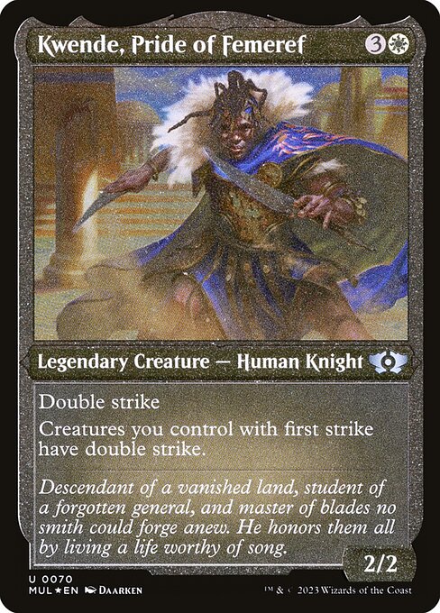 Kwende, Pride of Femeref - Multiverse Legends - Etched Foil