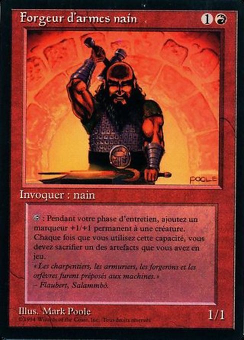 Forgeur d'armes nain (Dwarven Weaponsmith) - Foreign Black Border