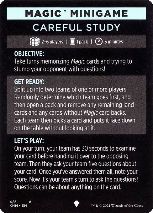 Careful Study (minigame) // Careful Study (cont'd) - Kaldheim Minigames