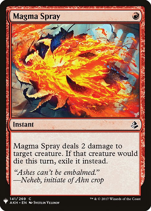 Magma Spray - The List