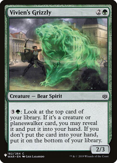 Vivien's Grizzly - The List