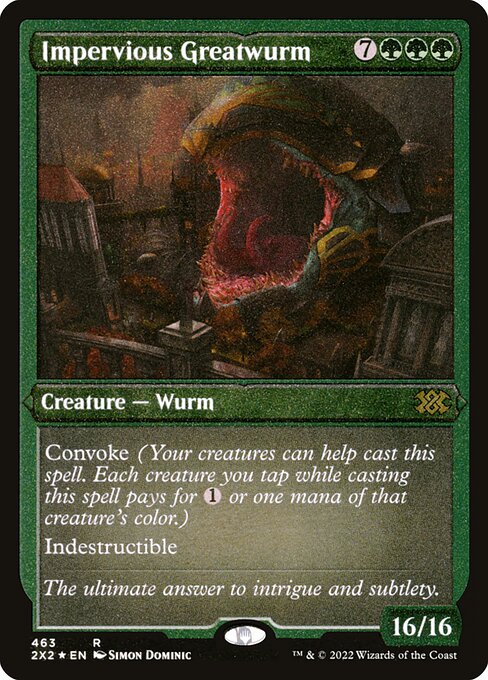 Impervious Greatwurm - Double Masters 2022 - Etched Foil