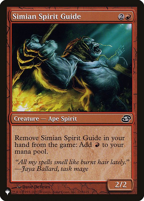 Simian Spirit Guide - The List