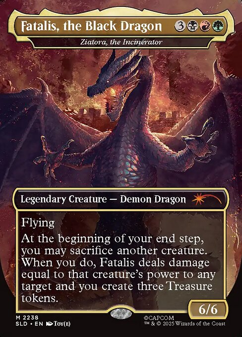 Fatalis, the Black Dragon (Ziatora, the Incinerator) - Secret Lair Drop - Borderless