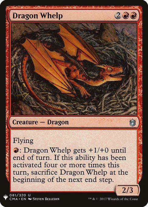 Dragon Whelp - The List