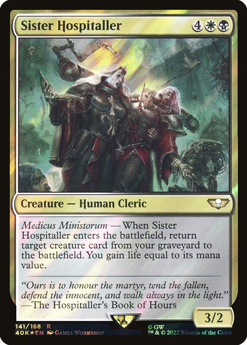 Sister Hospitaller - Warhammer 40,000 Commander - Surge Foil