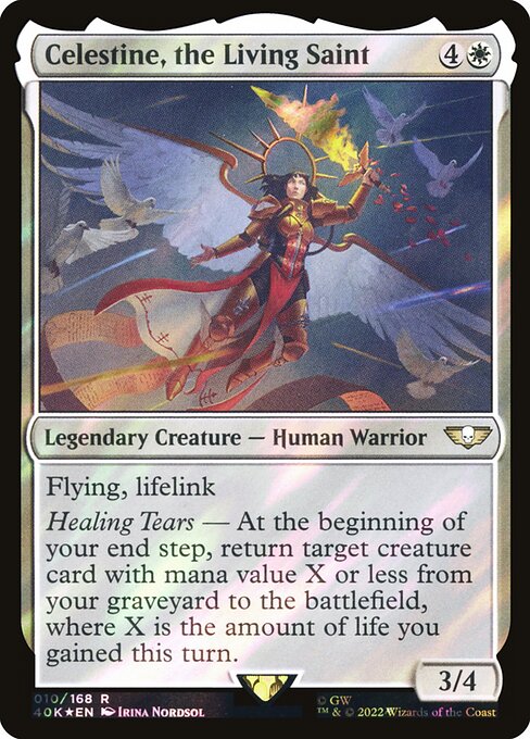 Celestine, the Living Saint - Warhammer 40,000 Commander - Surge Foil