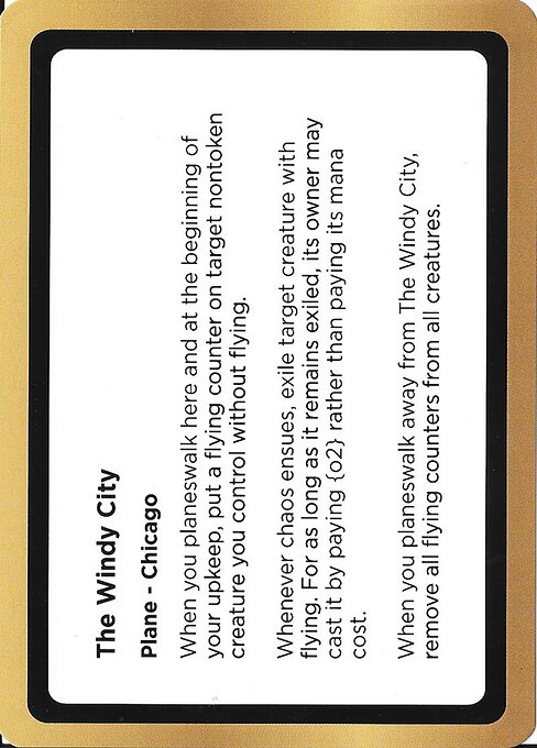 The Windy City - Black Lotus Unknown Planechase