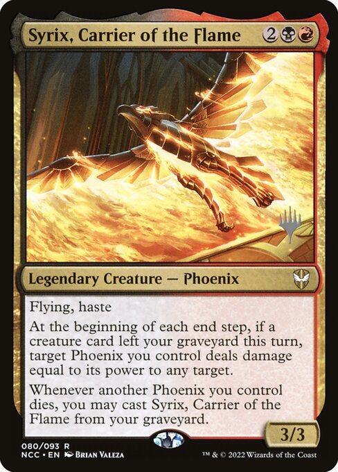 Syrix, Carrier of the Flame - New Capenna Commander Promos - Promo Foil