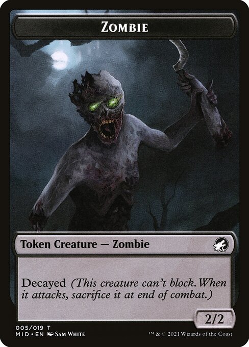 Zombie - Innistrad: Midnight Hunt Tokens