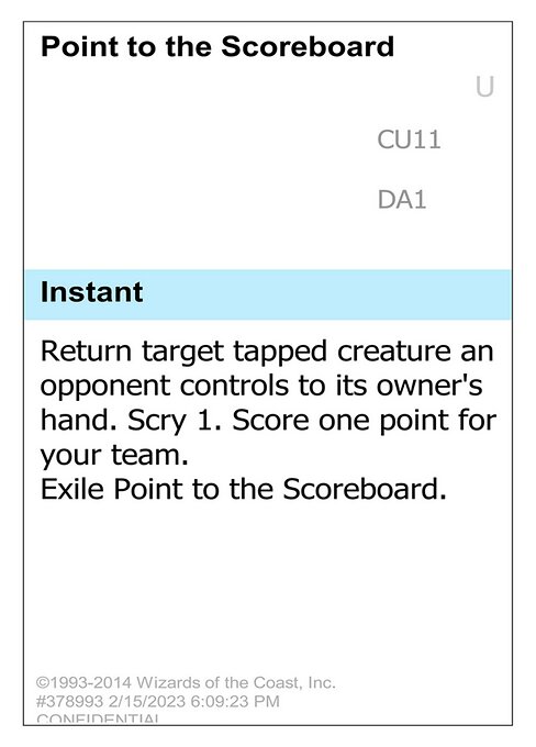 Point to the Scoreboard - Unknown Event