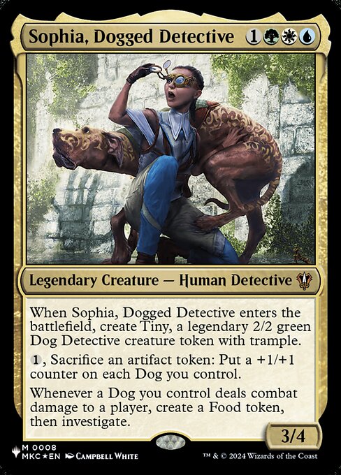 Sophia, Dogged Detective - The List