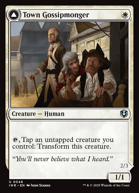 Town Gossipmonger // Incited Rabble - Innistrad Remastered