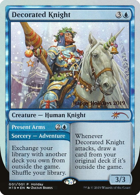 Decorated Knight // Present Arms - Happy Holidays - Promo Foil