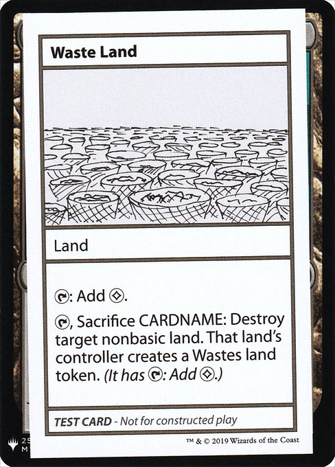 Waste Land - Mystery Booster Playtest Cards 2019