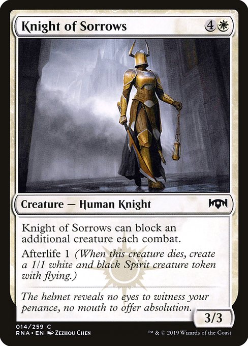 Knight of Sorrows - Ravnica Allegiance