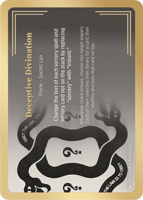 Deceptive Divination - Secret Lair Showcase Planes