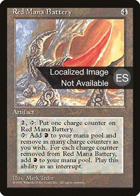 Red Mana Battery - Fourth Edition Foreign Black Border