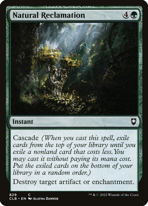 Natural Reclamation - Commander Legends: Battle for Baldur's Gate