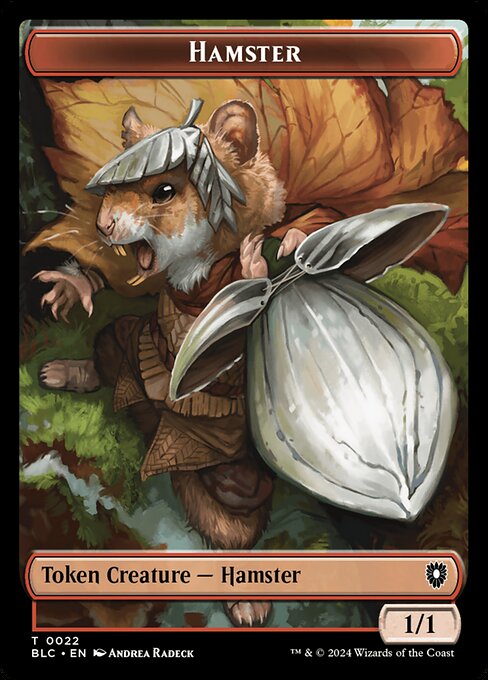 Hamster - Bloomburrow Commander Tokens