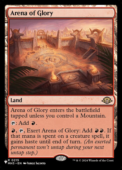 Arena of Glory - The List