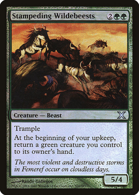 Stampeding Wildebeests - Tenth Edition - Promo Foil