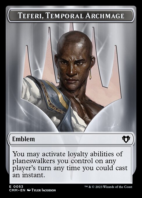 Teferi, Temporal Archmage Emblem - Commander Masters Tokens