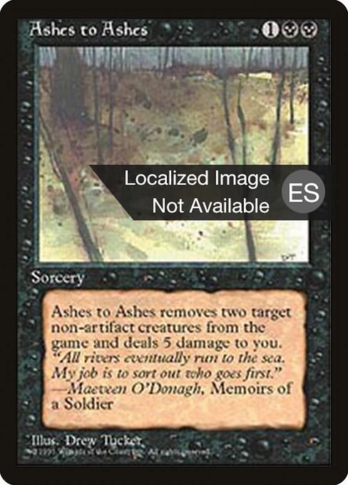 Ashes to Ashes - Fourth Edition Foreign Black Border