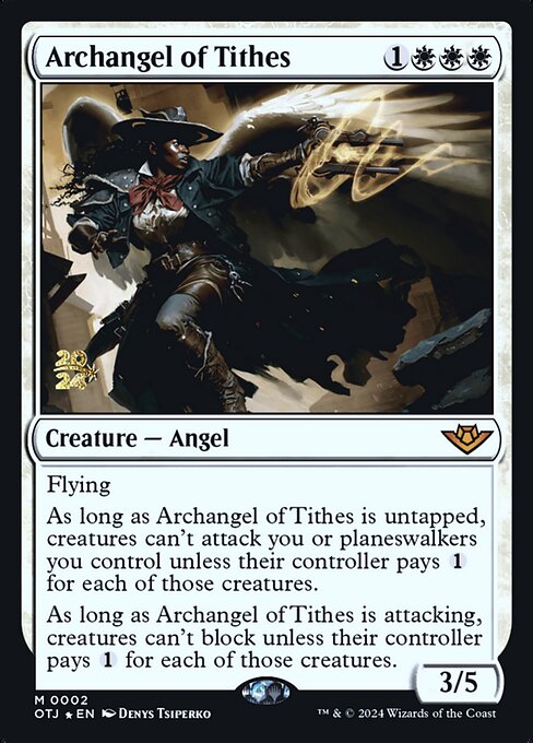 Archangel of Tithes - Outlaws of Thunder Junction Promos - Promo Foil