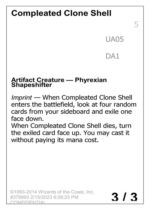 Compleated Clone Shell - Unknown Event