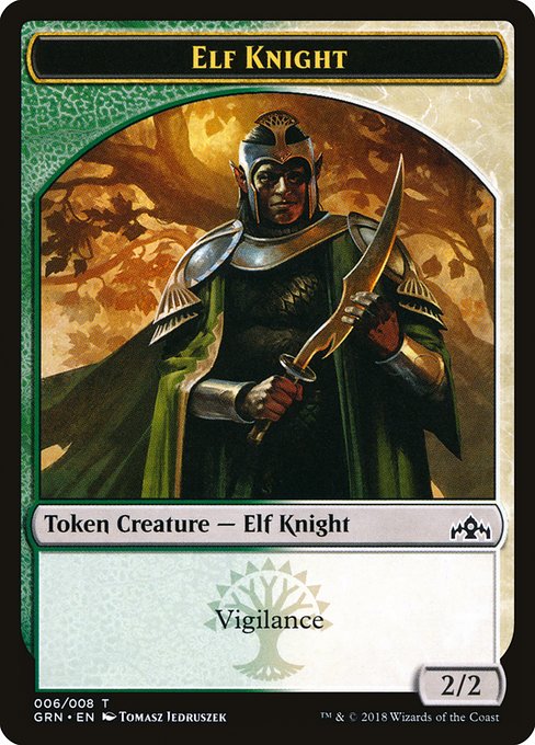 Elf Knight - Guilds of Ravnica Tokens