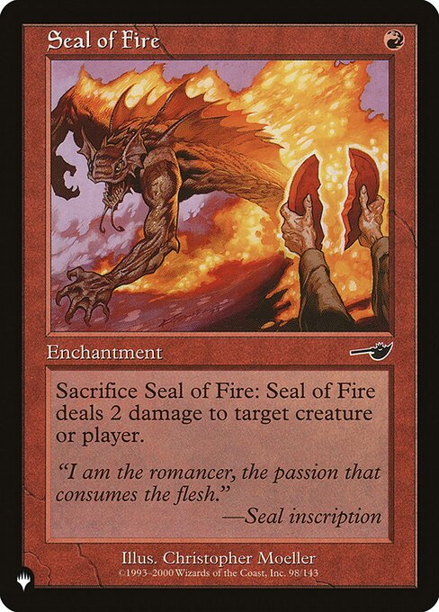 Seal of Fire - The List