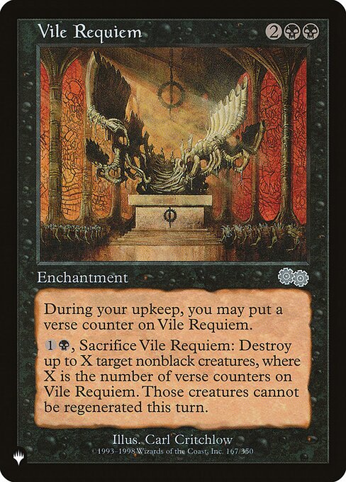 Vile Requiem - The List