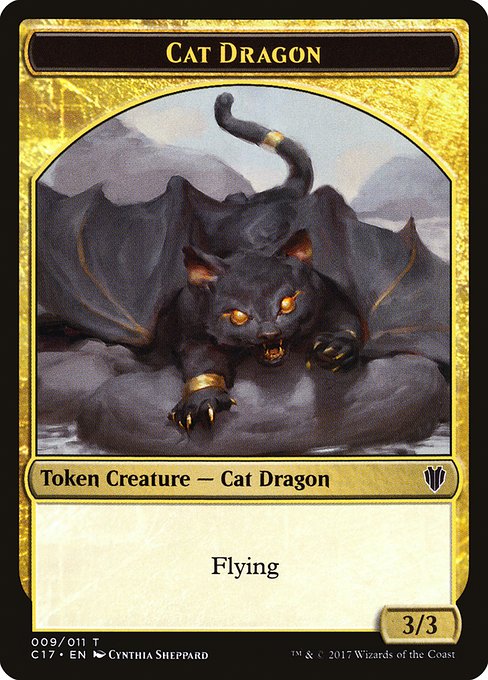 Cat Dragon - Commander 2017 Tokens